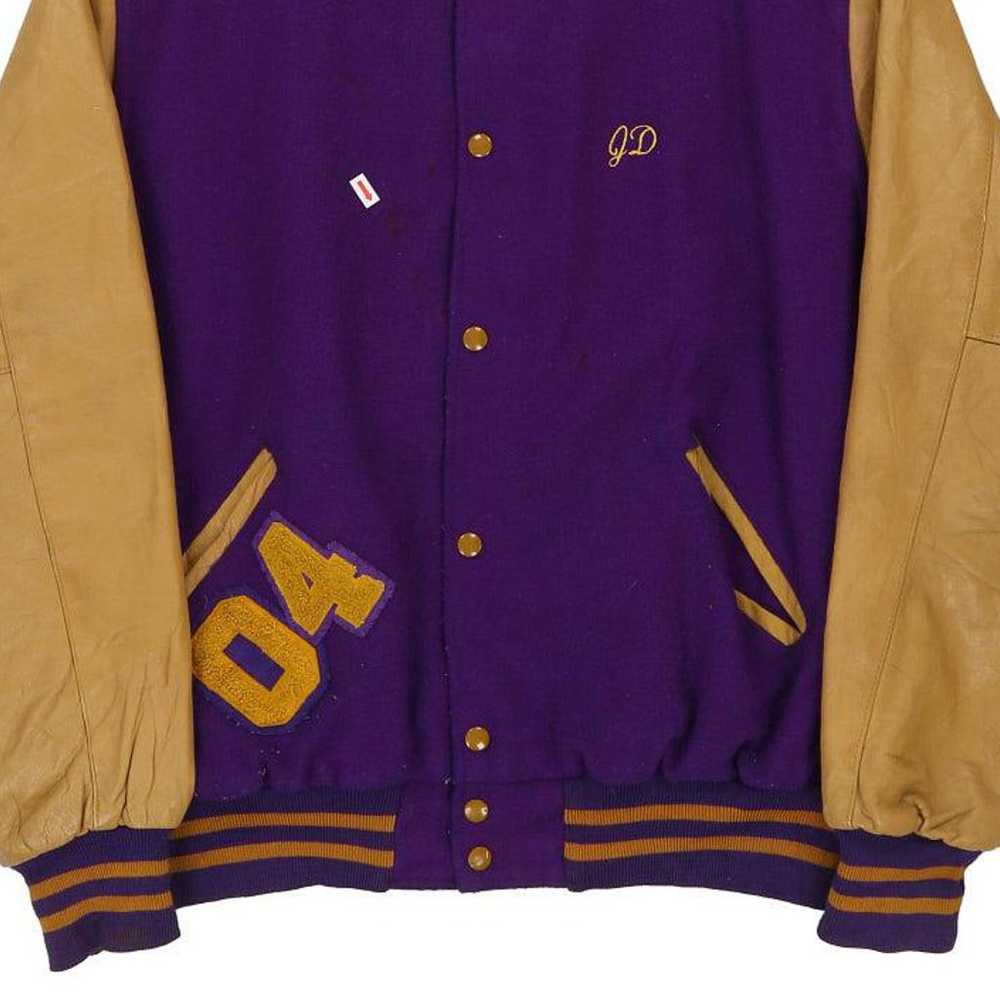 Baker Eaton Unbranded Varsity Jacket - 2XL Purple… - image 4