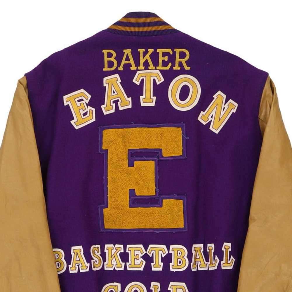 Baker Eaton Unbranded Varsity Jacket - 2XL Purple… - image 5