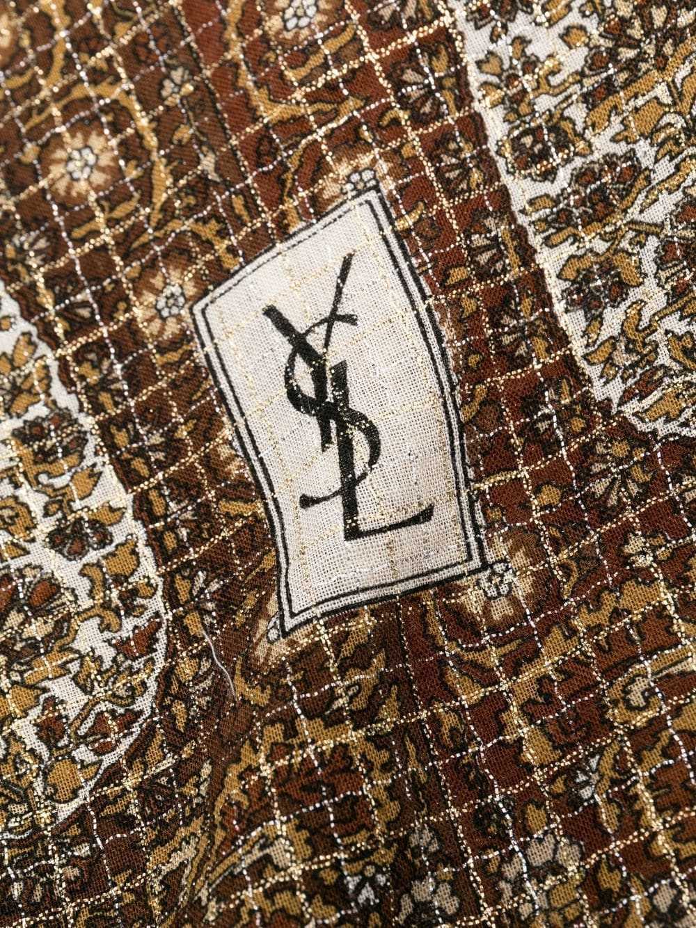 Saint Laurent Pre-Owned 1970s paisley print scarf… - image 3