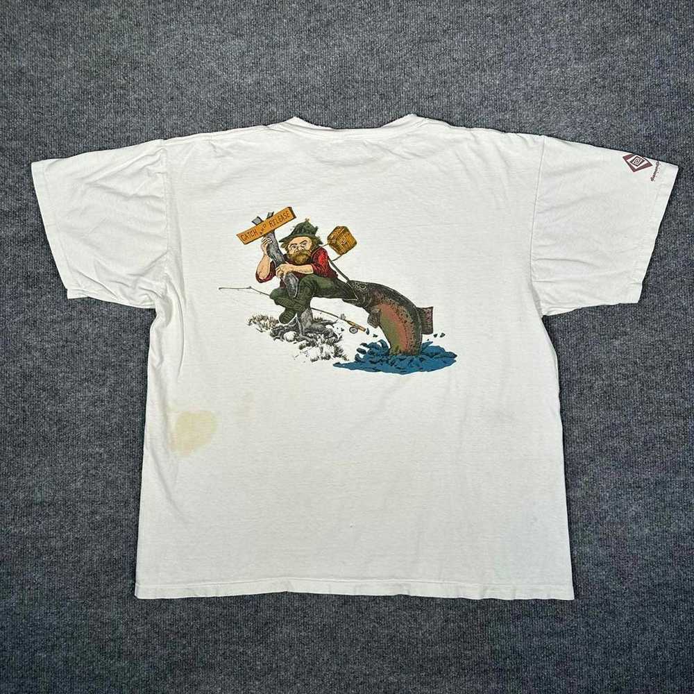 Animal Tee × Vintage Vintage Funny Fishing Shirt … - image 2