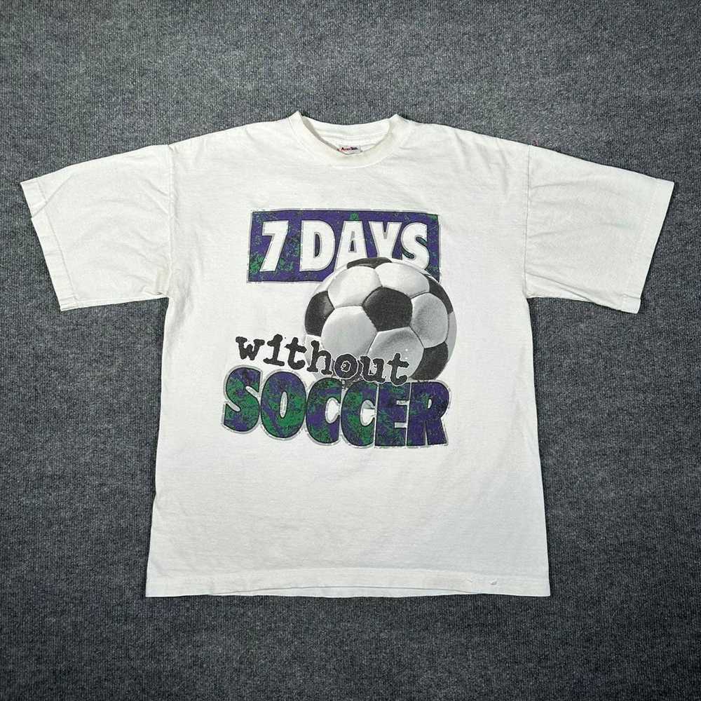 Hanes × Vintage Crazy Vintage 90s Soccer Sports 7… - image 2