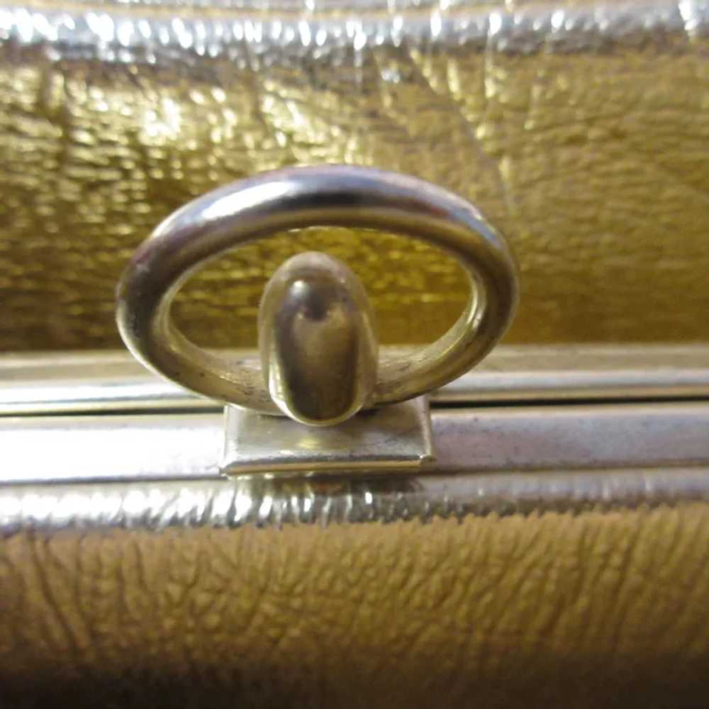 VINTAGE ILA of California Gold Lame Handbag - image 9