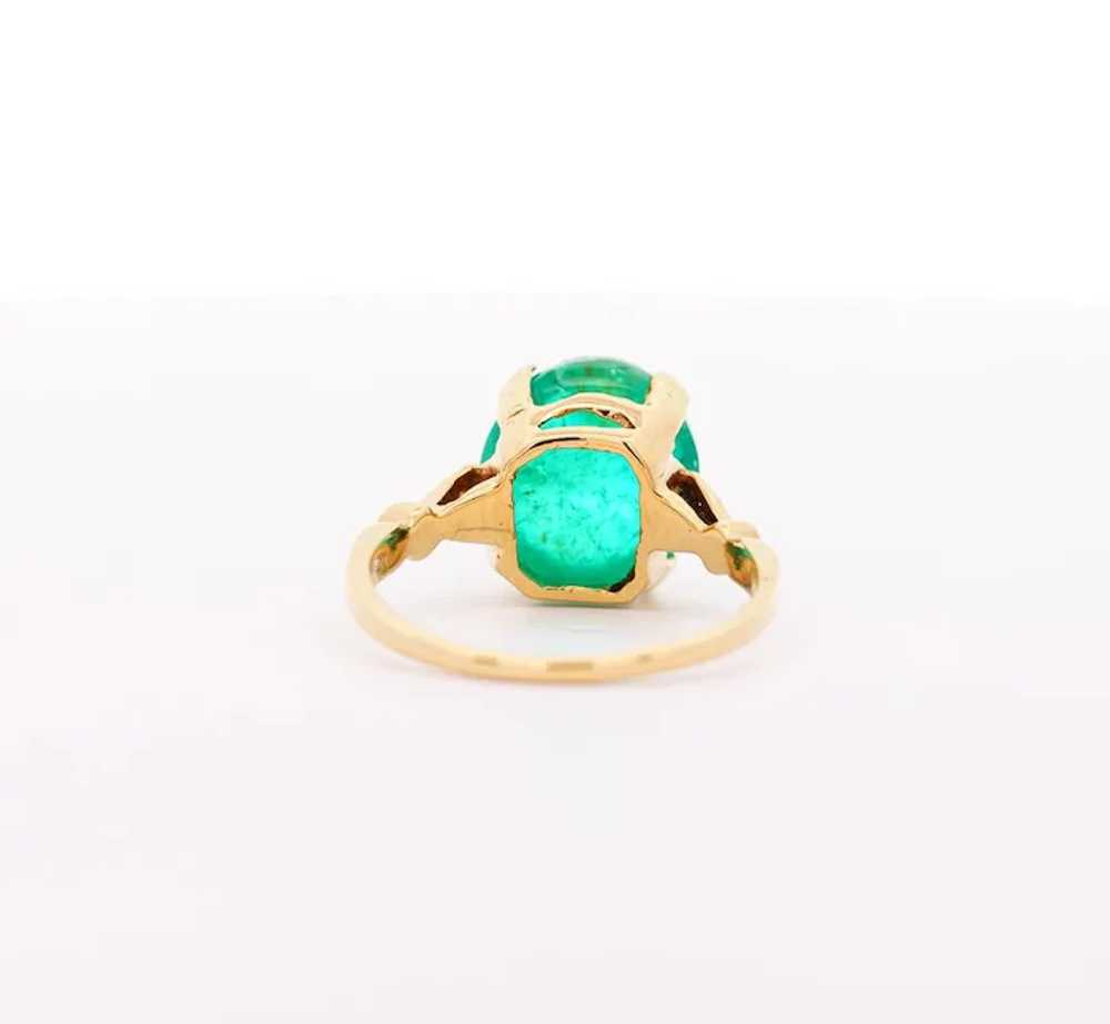 5 Carat Cabochon-Cut Colombian Emerald & Diamond … - image 3