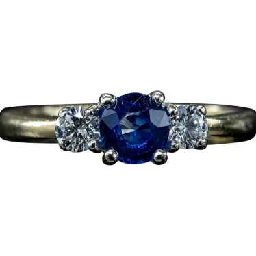 14k Sapphire Diamond Ring - image 1