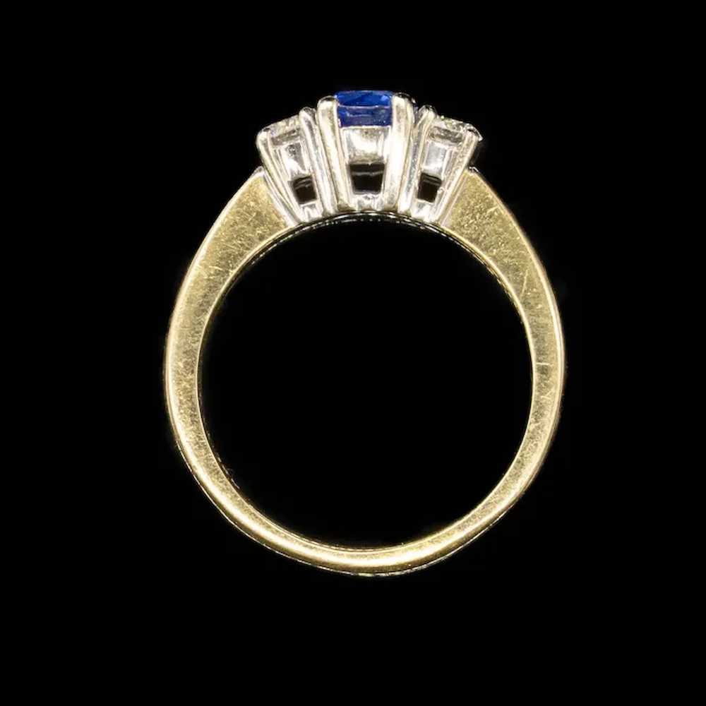 14k Sapphire Diamond Ring - image 3