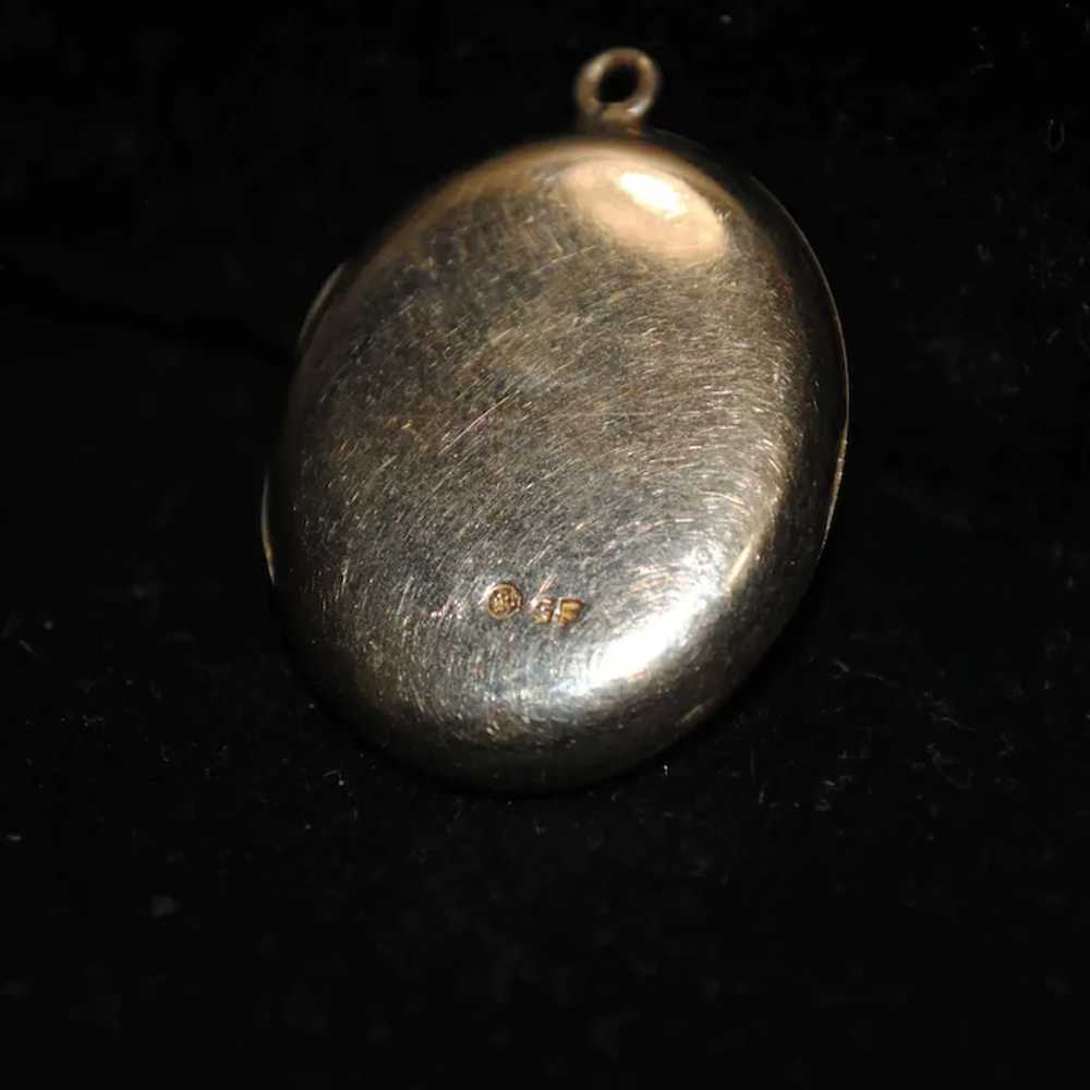 Mid-century Engraved Gold-filled Locket with the … - image 5