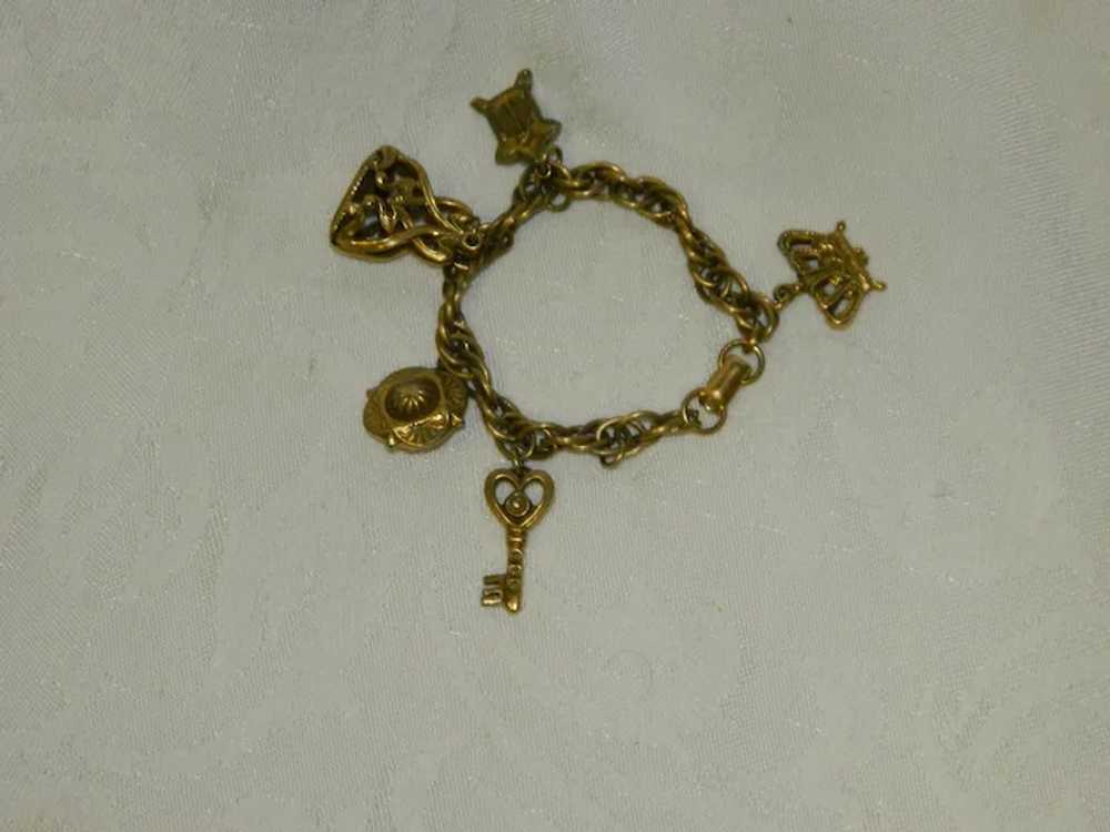 Old Coro Charm Bracelet - image 2