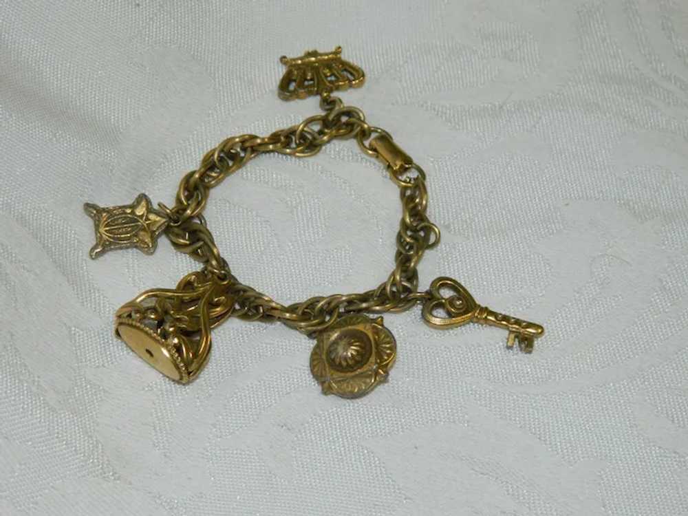 Old Coro Charm Bracelet - image 3