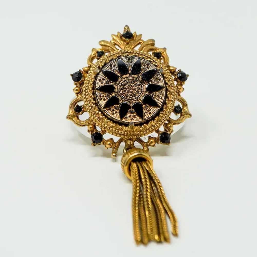 Florenza Victorian Style Brooch Pin and Dangle Ea… - image 5