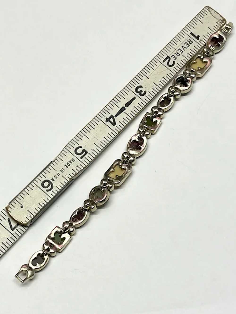 Vintage jeweled rhinestone bracelet - image 5