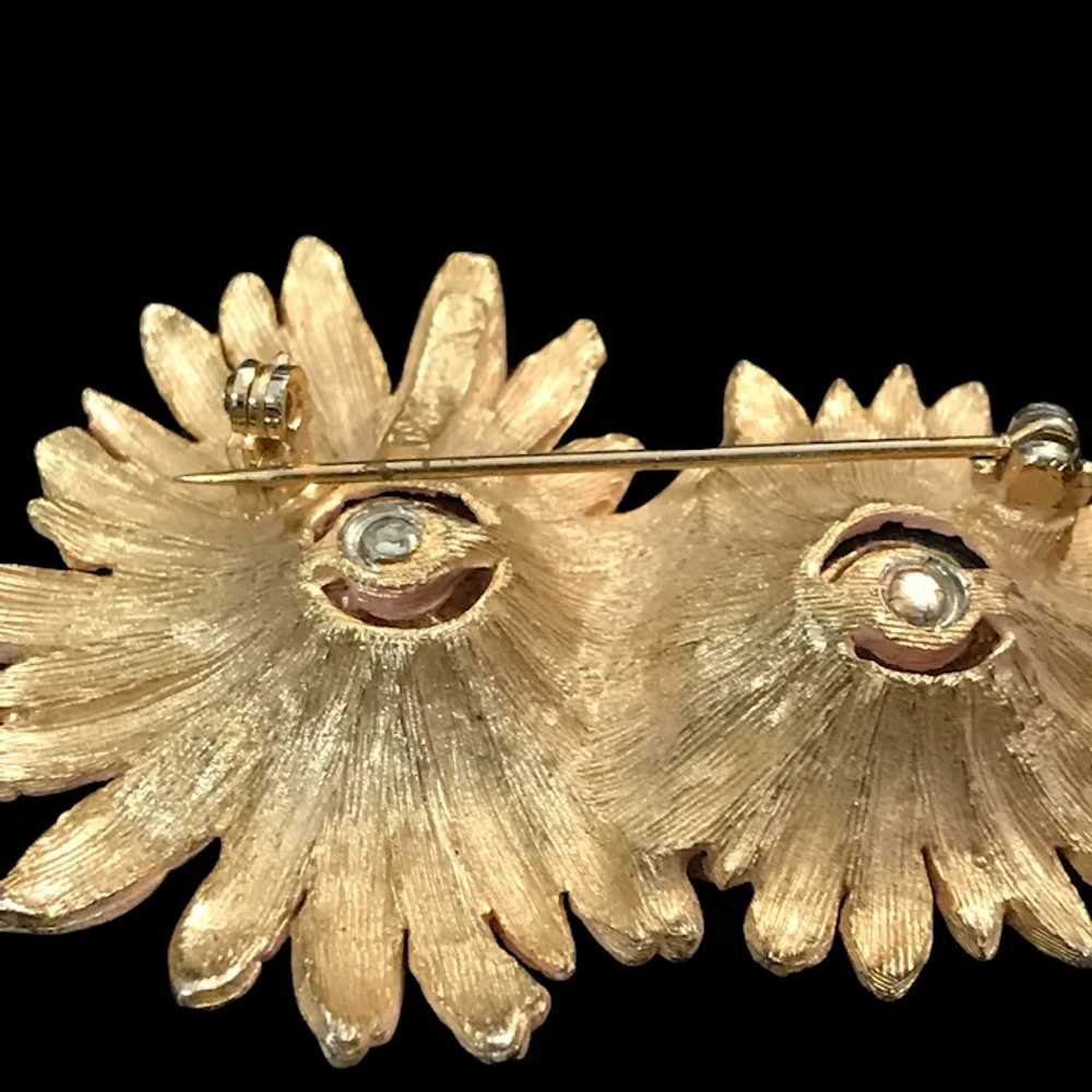 Pink Daisies Brooch, Ledo 1961 - image 8