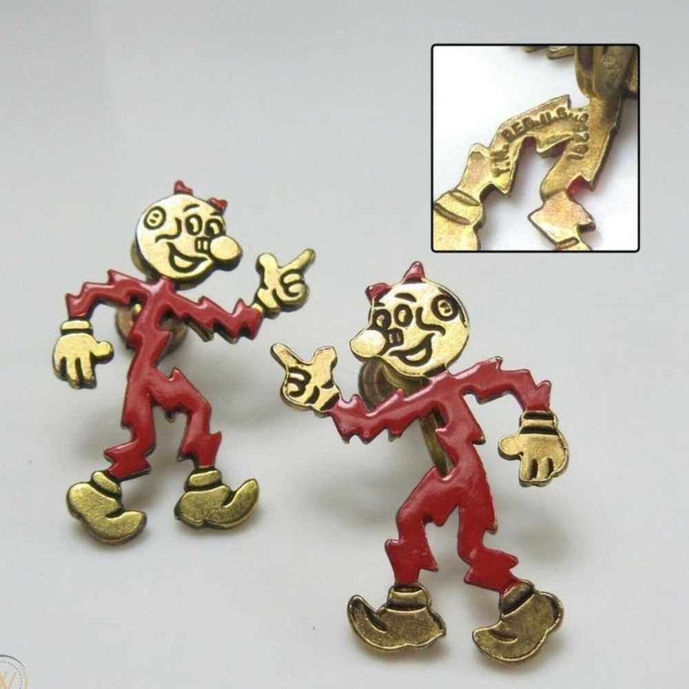 REDDY KILOWATT Earrings  SCREW BACK EARRINGS ELEC… - image 2