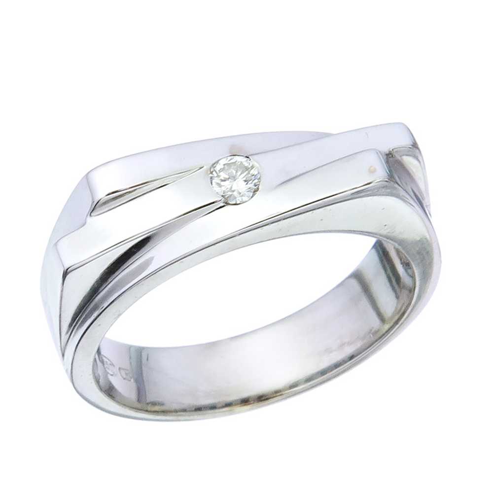 Oeding-Earthl Solitaire Ring 750 White Gold - image 1