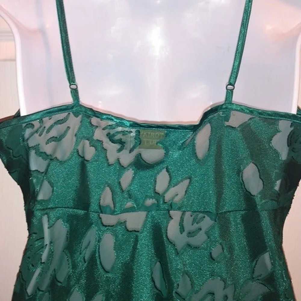 90s Vintage Green Floral Victoria's Secret Slip D… - image 3