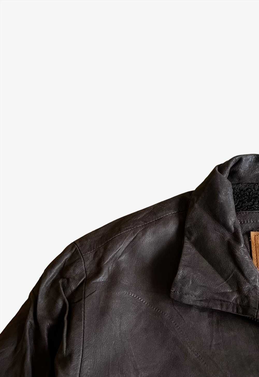 Vintage Timberland Brown Leather Driving Jacket - image 4