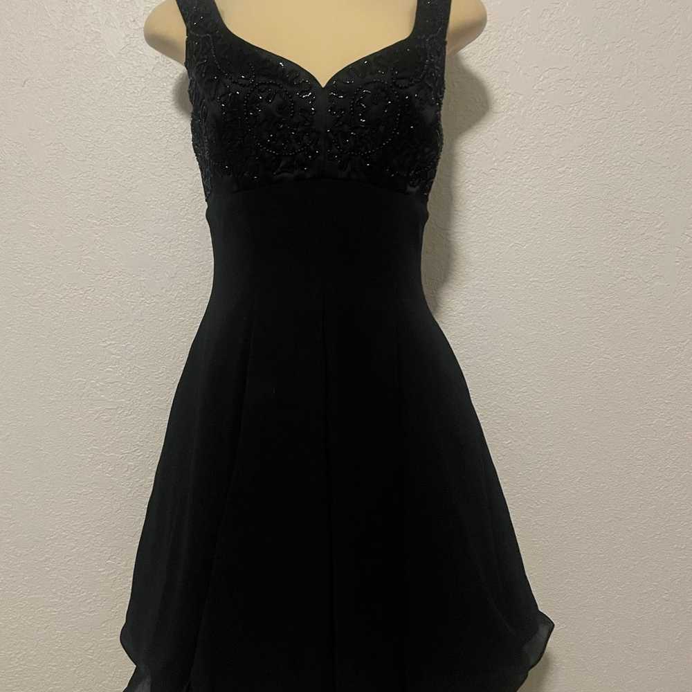 Niteline Della Roufogali Black Beaded Dress Size 2 - image 1