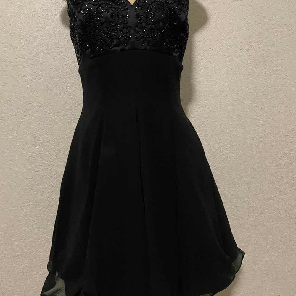 Niteline Della Roufogali Black Beaded Dress Size 2 - image 4