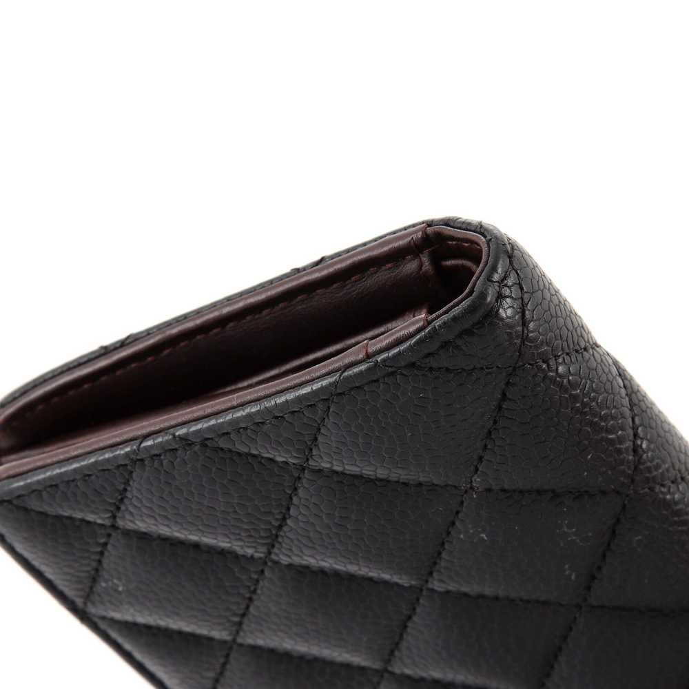 CHANEL L-Yen Wallet Quilted Caviar - image 8