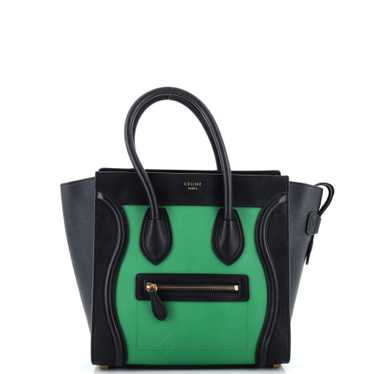 CELINE Bicolor Luggage Bag Leather Micro