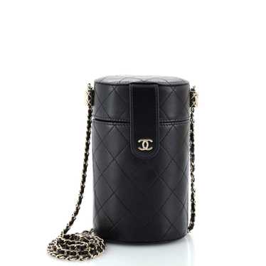 CHANEL CC Allure Vanity Case with Chain Quilted La