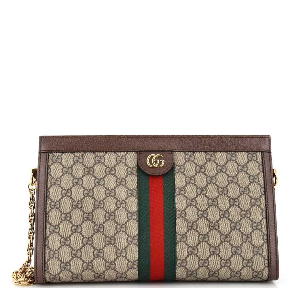 GUCCI Ophidia Chain Shoulder Bag GG Coated Canvas… - image 1