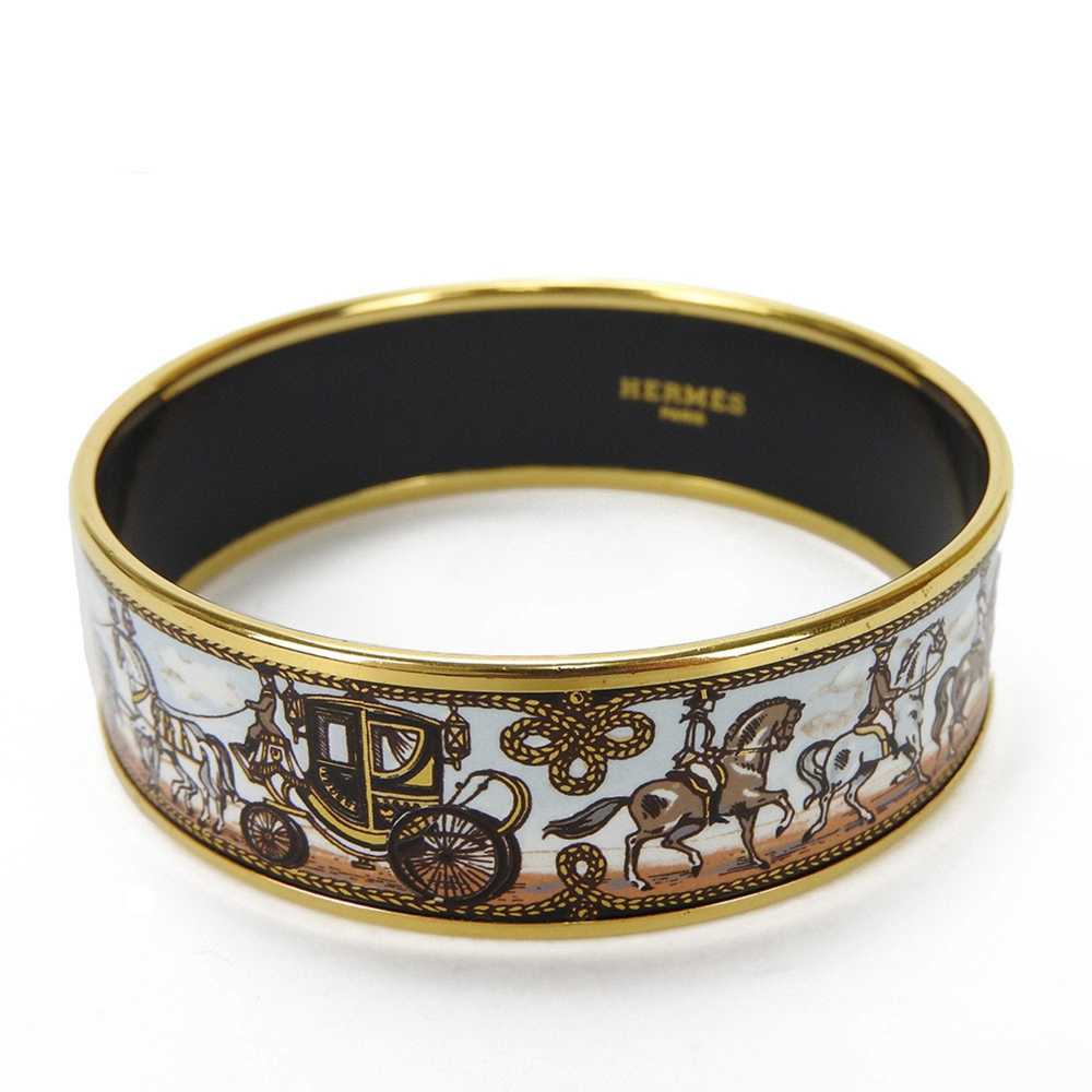 HERMES bangle bracelet enamel accessory carriage … - image 1