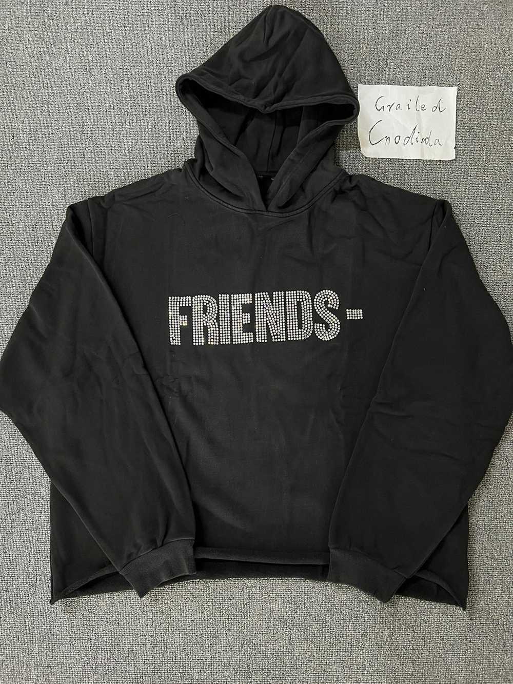 Vlone DS VLONE friends Rhinestone hoodie - image 1