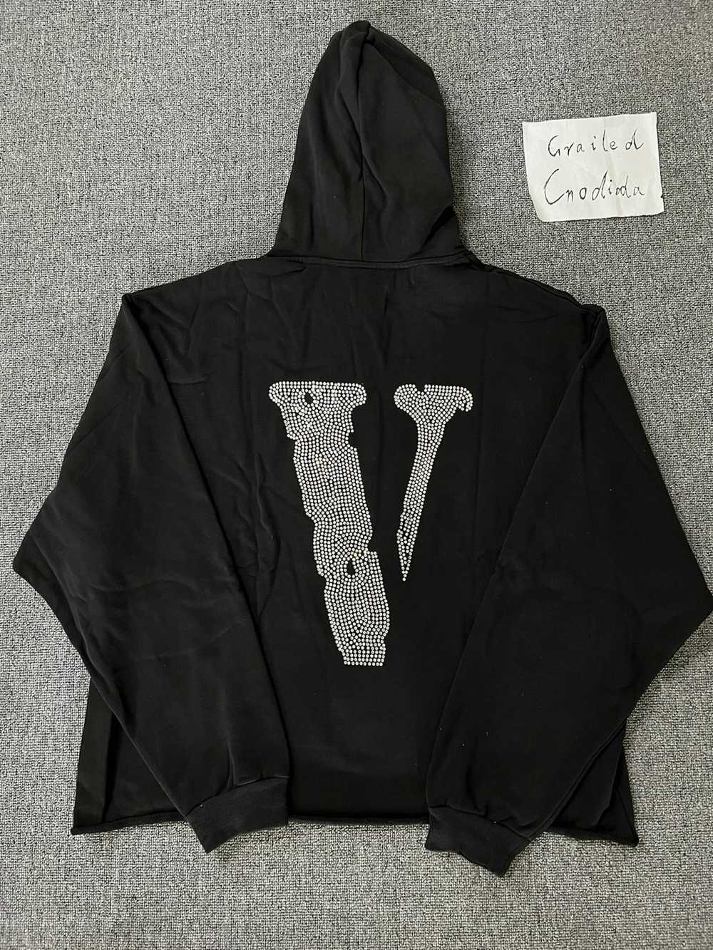 Vlone DS VLONE friends Rhinestone hoodie - image 2