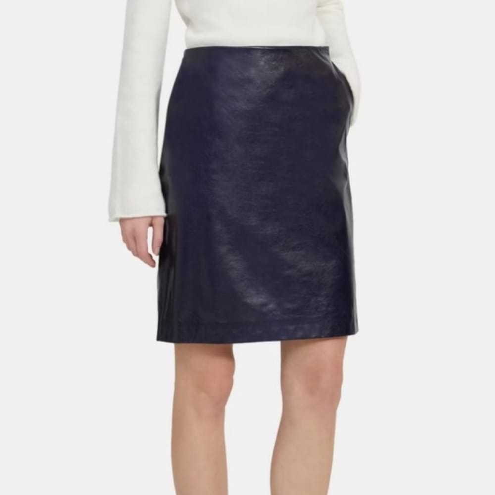 Theory Leather mini skirt - image 11