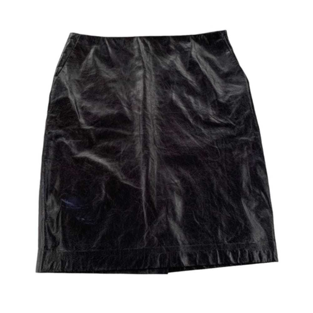 Theory Leather mini skirt - image 4