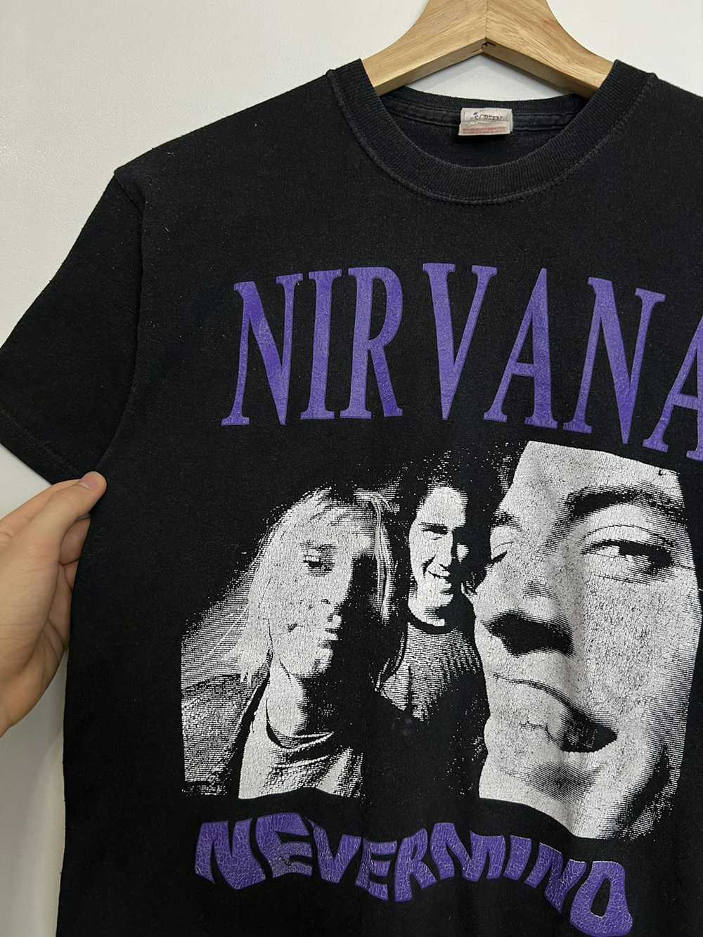 Band Tees × Nirvana × Vintage 90's Nirvana Neverm… - image 4