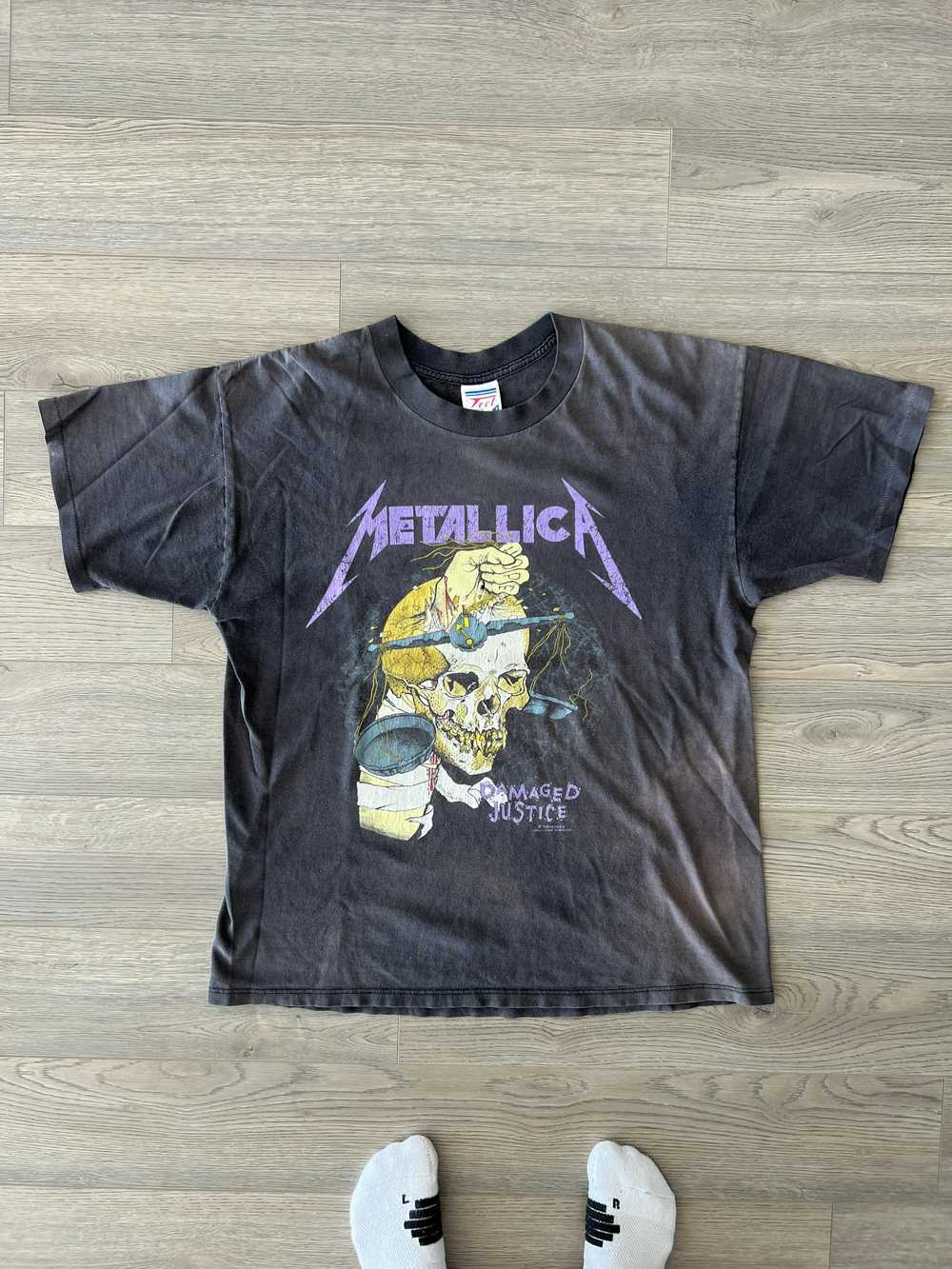 Vintage Vintage metallica damaged justice shirt - image 1