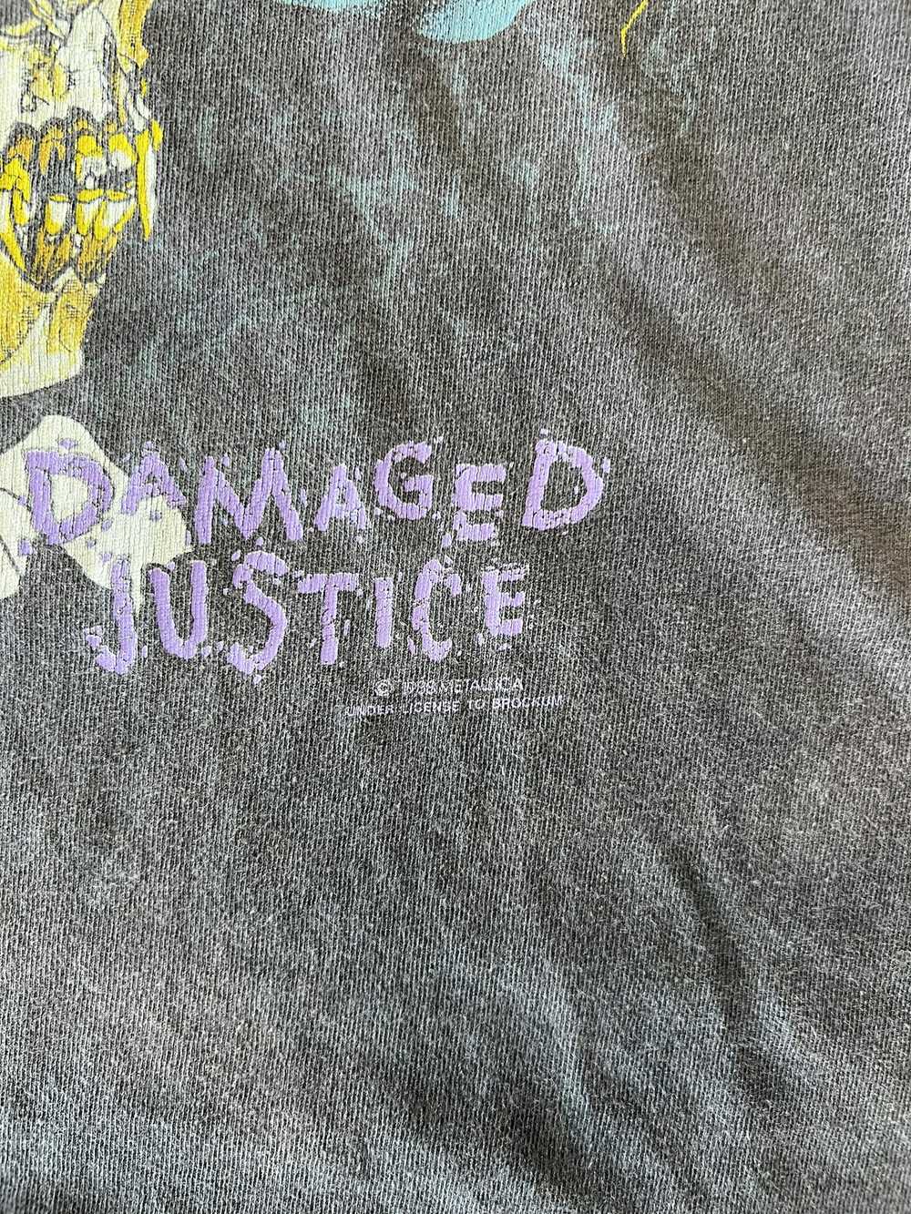 Vintage Vintage metallica damaged justice shirt - image 3