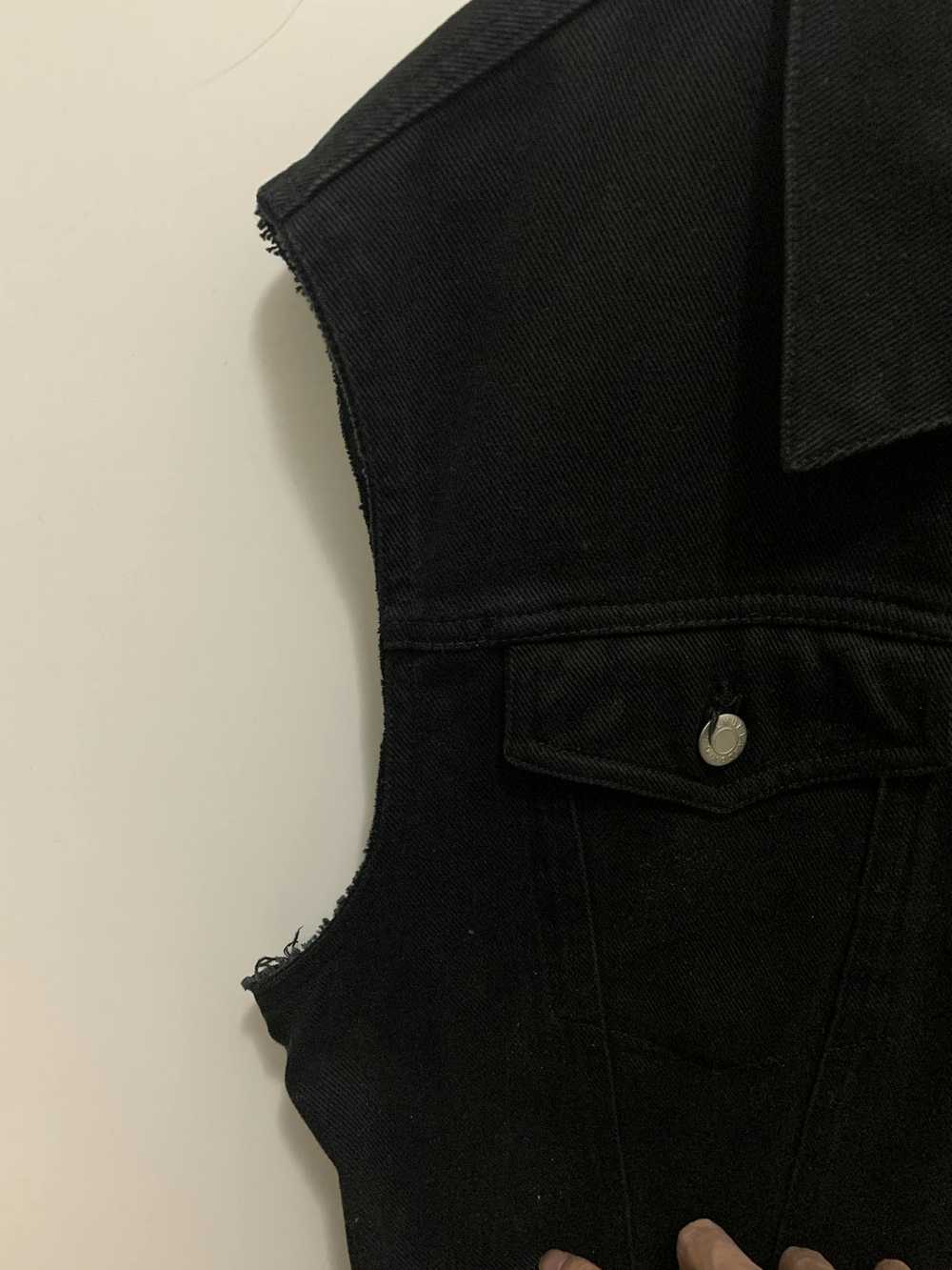 Helmut Lang Archive Sleeveless Denim Jacket Black - image 5