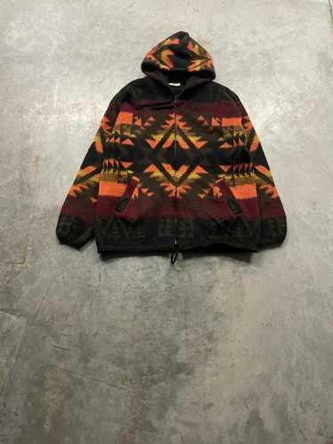 Vintage Vintage Aztec Blanket Parka - image 1