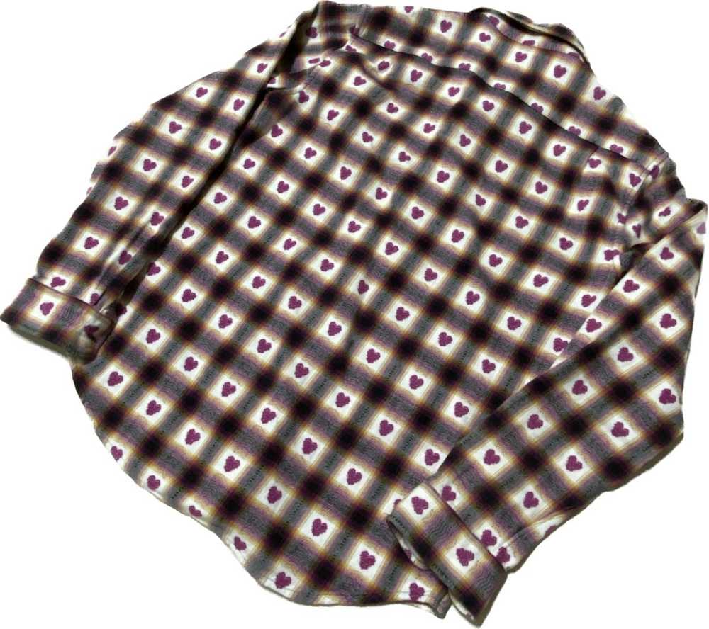 Supreme Rare supreme heart flannel shirt - image 2