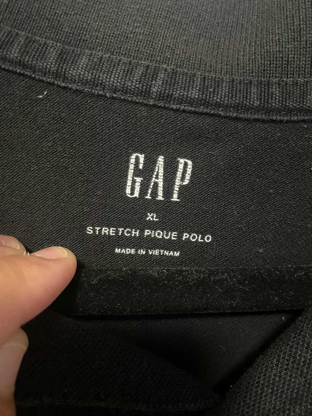 Gap × Streetwear × Vintage GAP Solid Black Polo - image 3