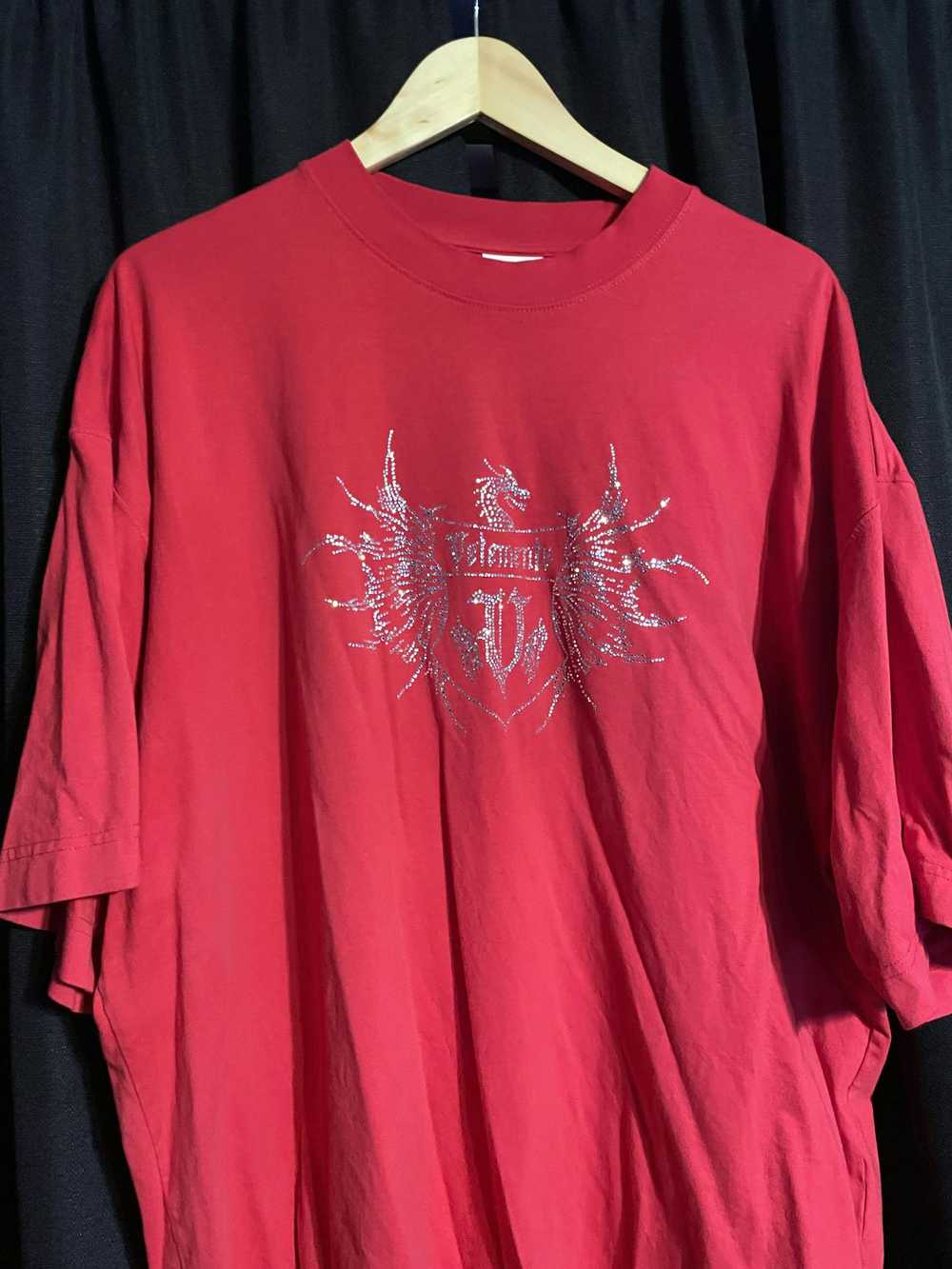 Vetements Red Crystal Logo T-shirt *SOLD* - image 3