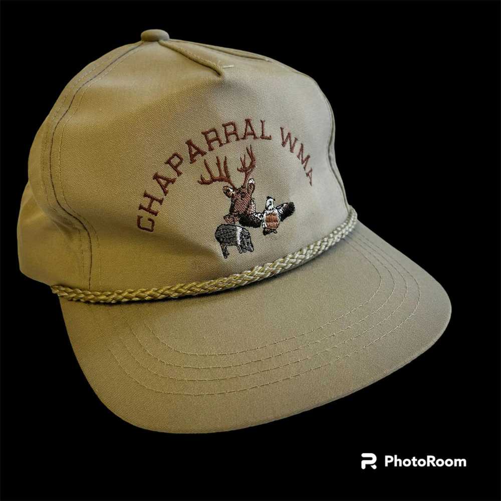 Unkwn 80’s Yupoong Khaki TRUCKER Hat CHAPARRAL WM… - image 1