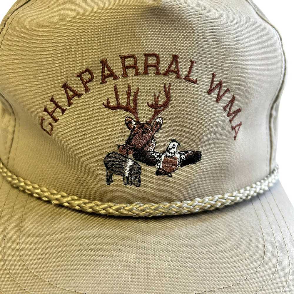 Unkwn 80’s Yupoong Khaki TRUCKER Hat CHAPARRAL WM… - image 2