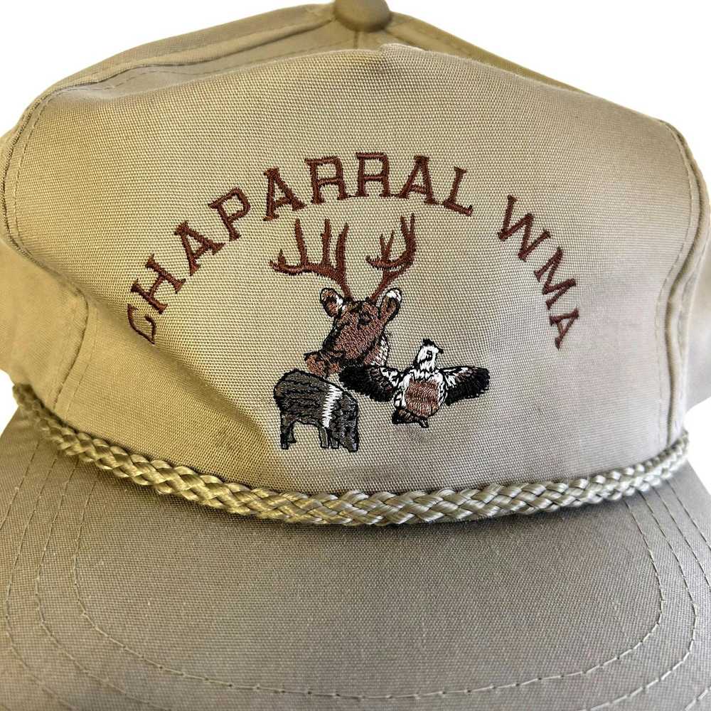 Unkwn 80’s Yupoong Khaki TRUCKER Hat CHAPARRAL WM… - image 7