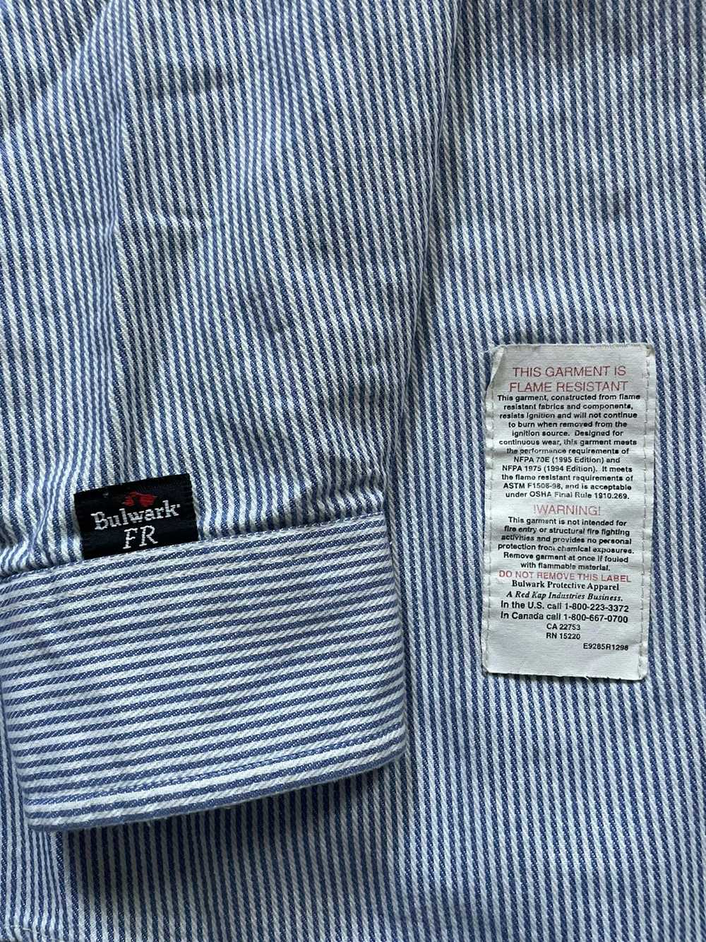 Vintage Vintage Striped button down shirt Red Kap - image 2