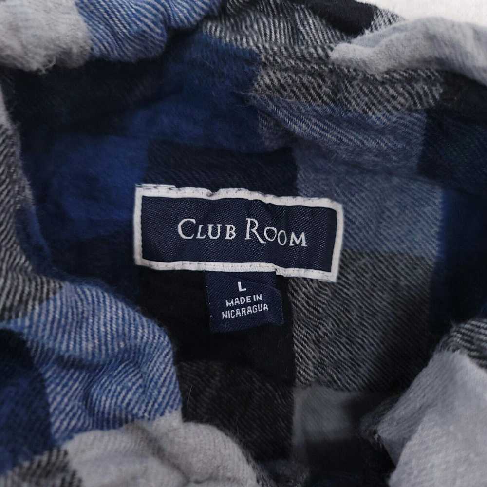 Club Room Club Room Gingham Flannel Shirt Mens Si… - image 3