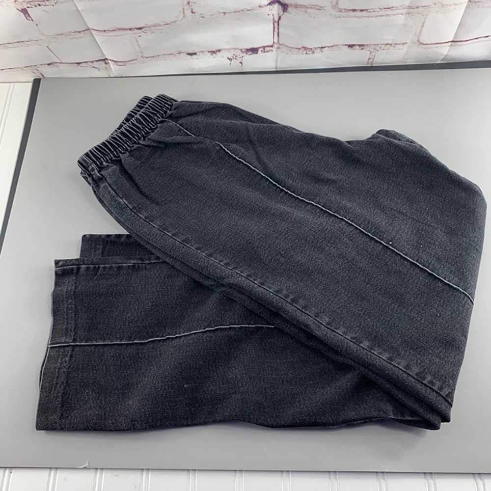 Vicki Wayne's Black Elastic Waist Pull On Jeans 1… - image 1