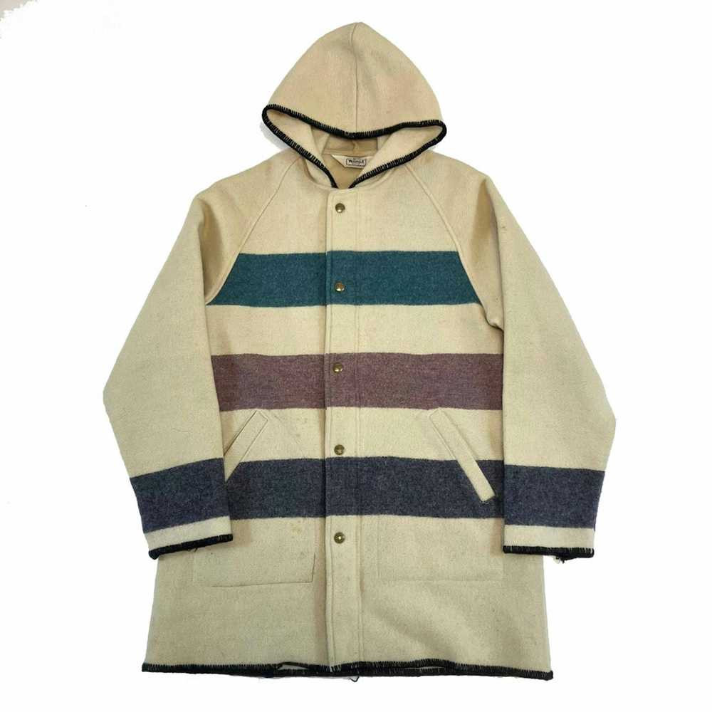 Vintage × Woolrich Woolen Mills 70’s Striped Blan… - image 1