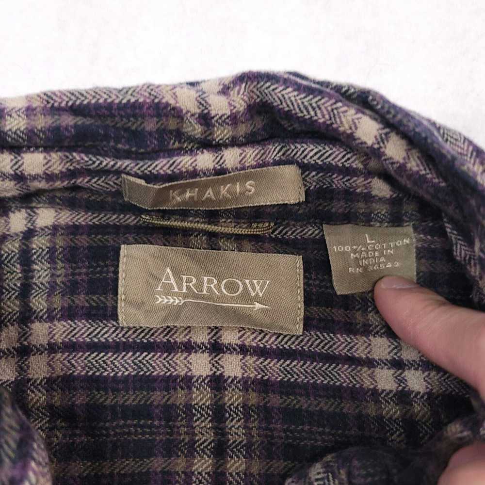 Arrow Arrow Tartan Flannel Shirt Mens Size Large … - image 3