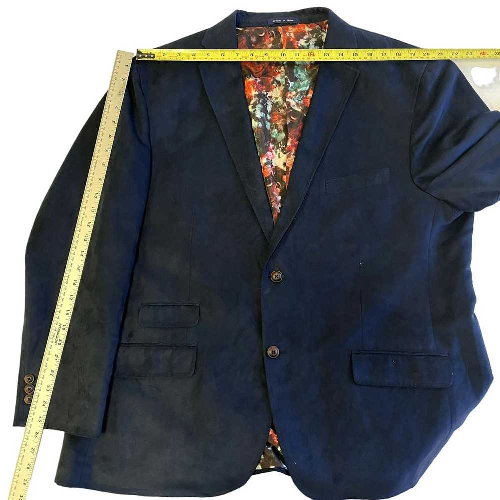 Alan Flusser Alan Flusser Blue Sport Coat Unstruc… - image 9