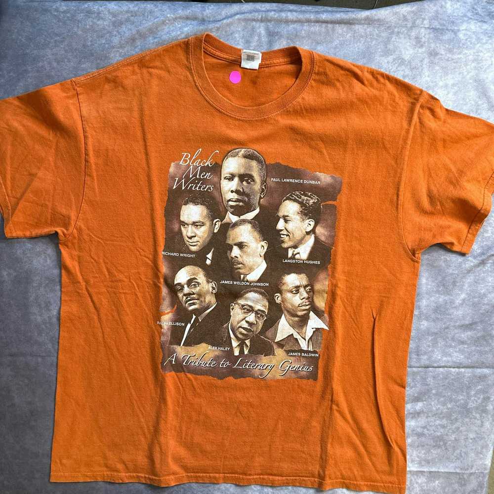 Gildan Black Men Writers Double Stitch T-Shirt - image 1