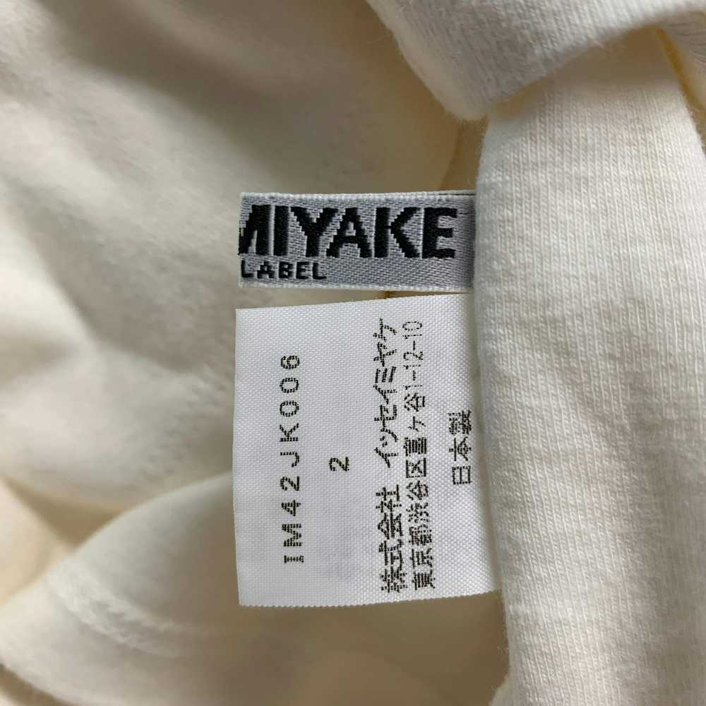 Issey Miyake Cream Acetate Polyester Mock Neck Ca… - image 6