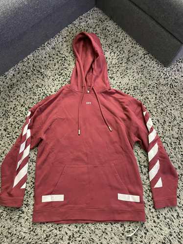 Maroon off hot sale white hoodie